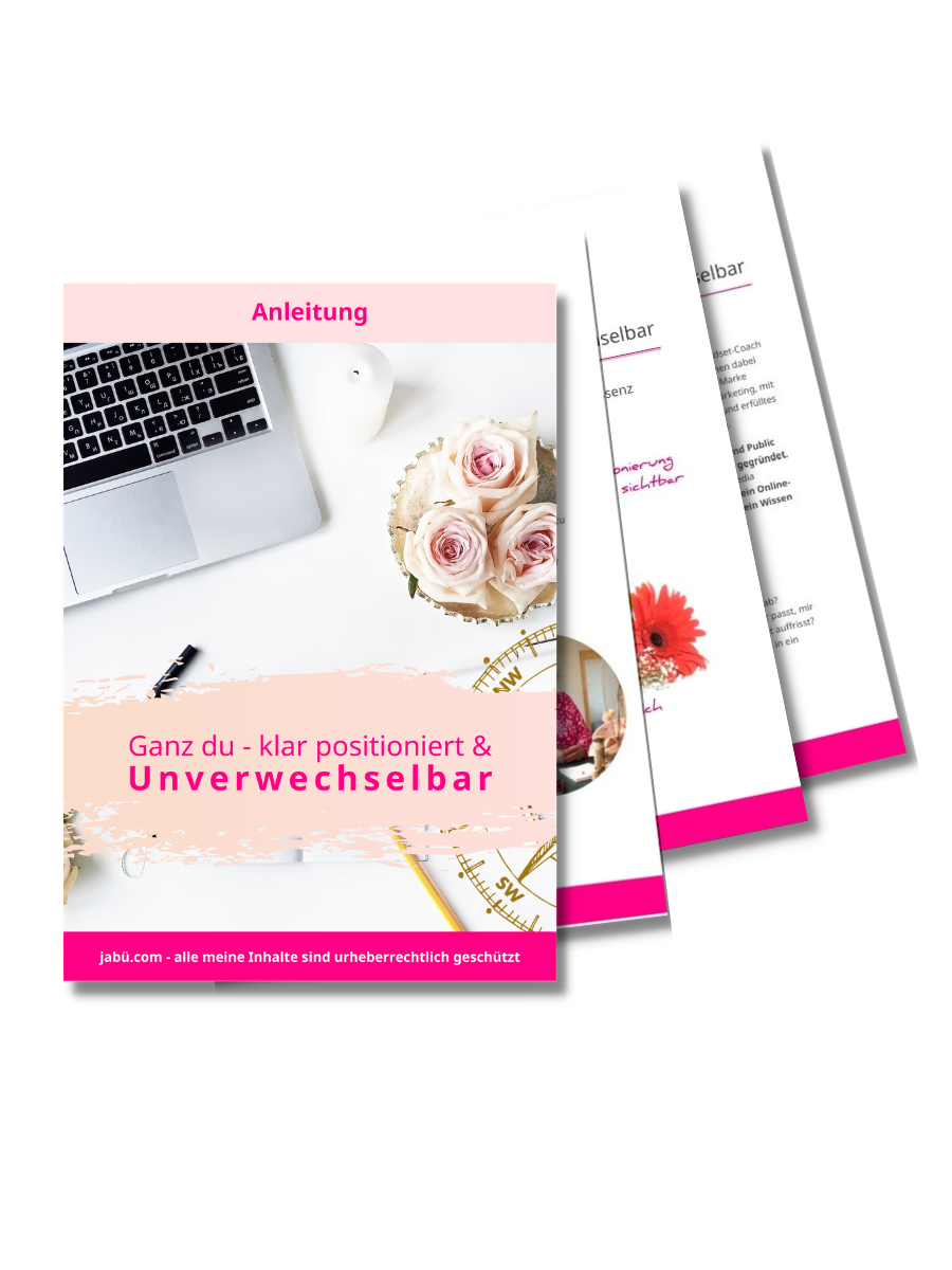 Anleitung klare Positionierung Jacqueline Bürker Anleitung klare Positionierung Jacqueline Bürker